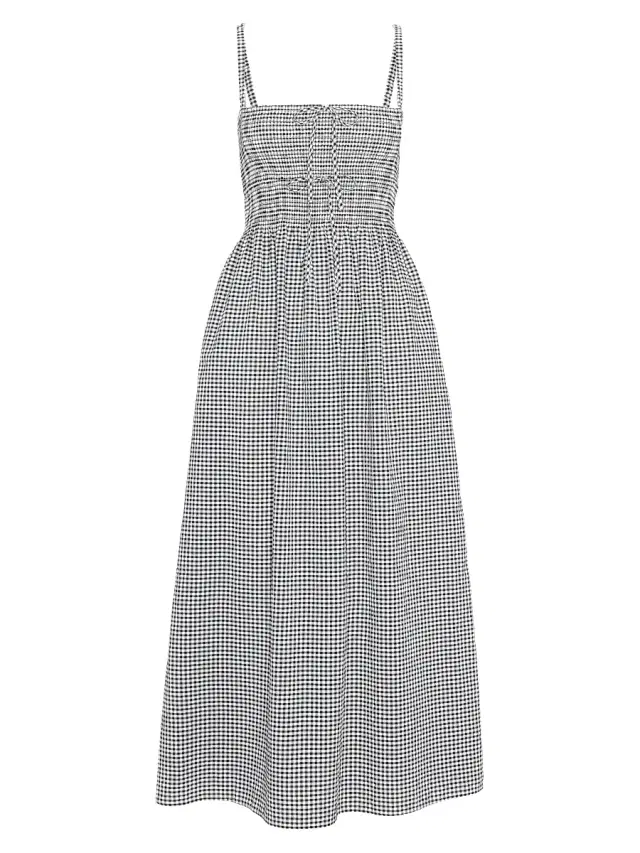Hill House Home Women's The Larissa Nap Dress - Black Sand Gingham