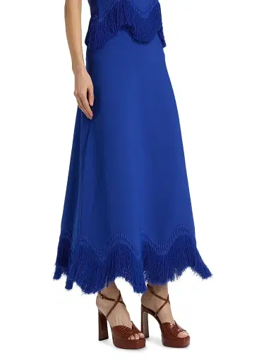 Ulla Johnson Women's Paulina Fringed-Hem Maxi Skirt | Thumbnail 4 Ulla Johnson Women's Paulina Fringed-Hem Maxi Skirt | Thumbnail 4