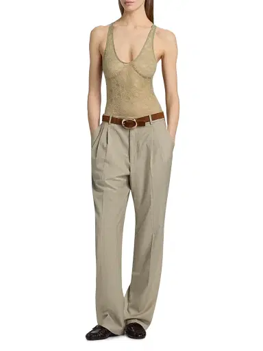 Ronny Kobo Women's Luchy Floral Lace Bodysuit - Tea - Size XS | Thumbnail 2