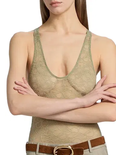 Ronny Kobo Women's Luchy Floral Lace Bodysuit - Tea - Size XS | Thumbnail 7
