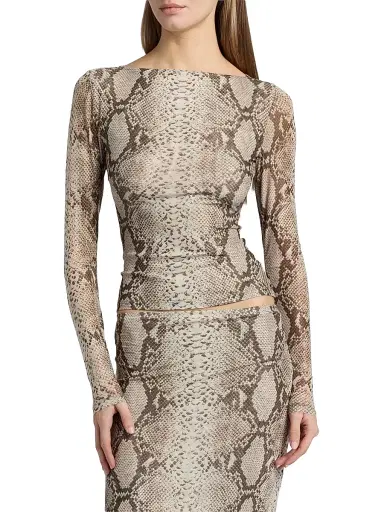 Ronny Kobo Women's Flume Snake-Print Long-Sleeve Top | Thumbnail 3 Ronny Kobo Women's Flume Snake-Print Long-Sleeve Top | Thumbnail 3