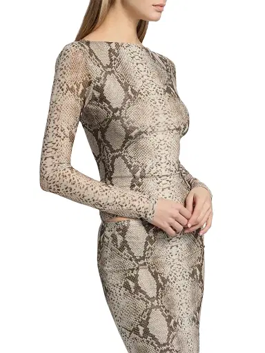 Ronny Kobo Women's Flume Snake-Print Long-Sleeve Top | Thumbnail 4 Ronny Kobo Women's Flume Snake-Print Long-Sleeve Top | Thumbnail 4
