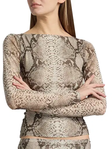 Ronny Kobo Women's Flume Snake-Print Long-Sleeve Top | Thumbnail 6 Ronny Kobo Women's Flume Snake-Print Long-Sleeve Top | Thumbnail 6