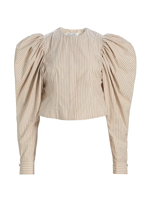 Ronny Kobo Women's Jiani Striped Cotton Top - Marble
