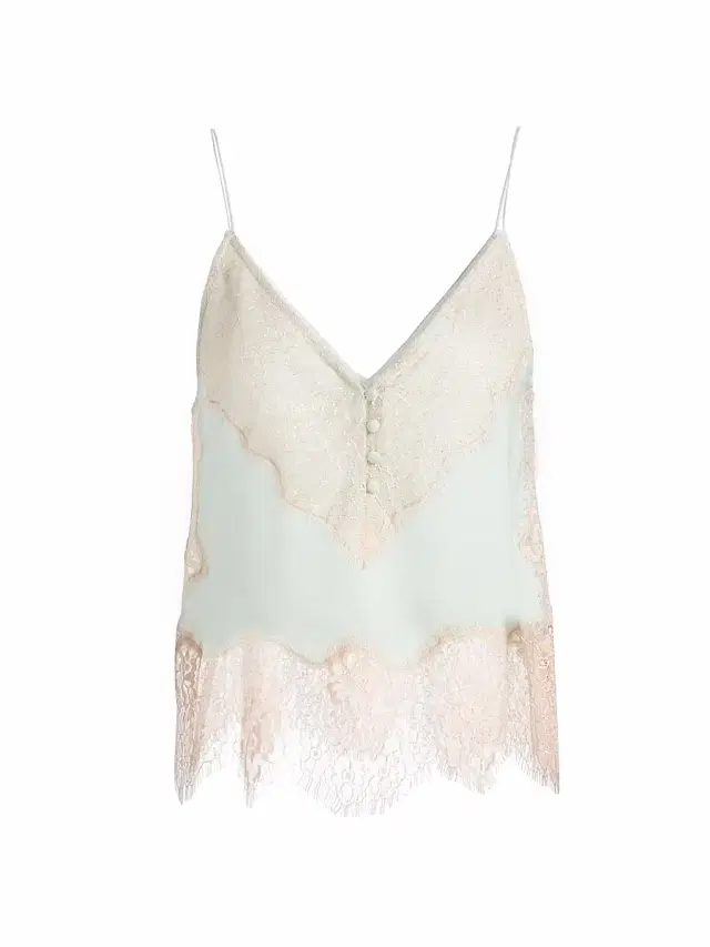Ronny Kobo Women's Suraiya Lace-Trimmed Satin Top - Sage