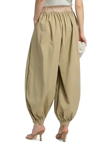 Ronny Kobo Women's Kalani Parachute Baggy Pants - Vintage Green - Size Small | Thumbnail 5