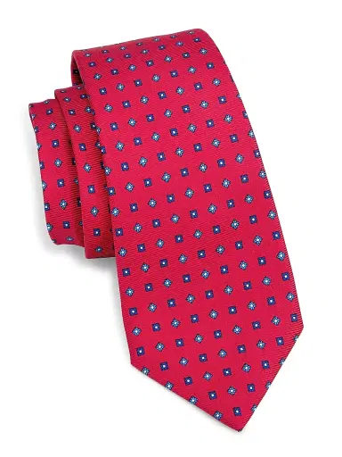 Kiton Men's Micro-Box Silk Tie | Thumbnail 1