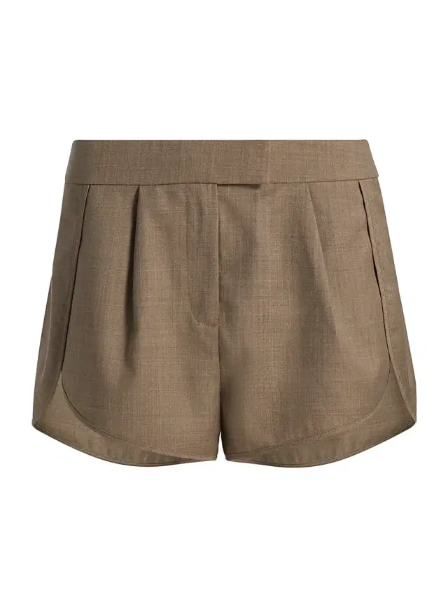 Ronny Kobo Women's Liam Pleated Shorts - Mink