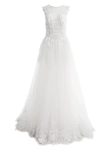 Tadashi Shoji Women's Floral-Embroidered A-Line Gown | Thumbnail 1 Tadashi Shoji Women's Floral-Embroidered A-Line Gown | Thumbnail 1