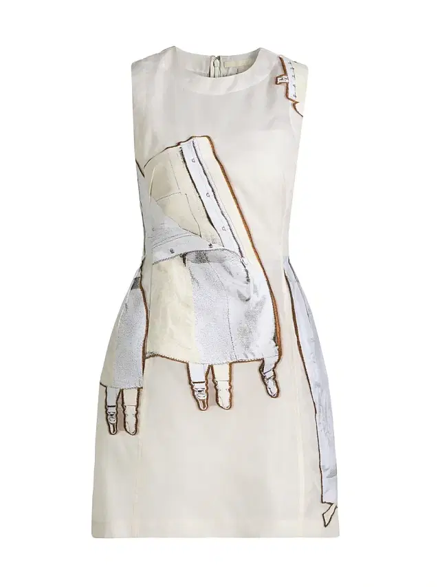 Jason Wu Collection Women's Lingerie Jacquard Minidress - Chalk Plaster
