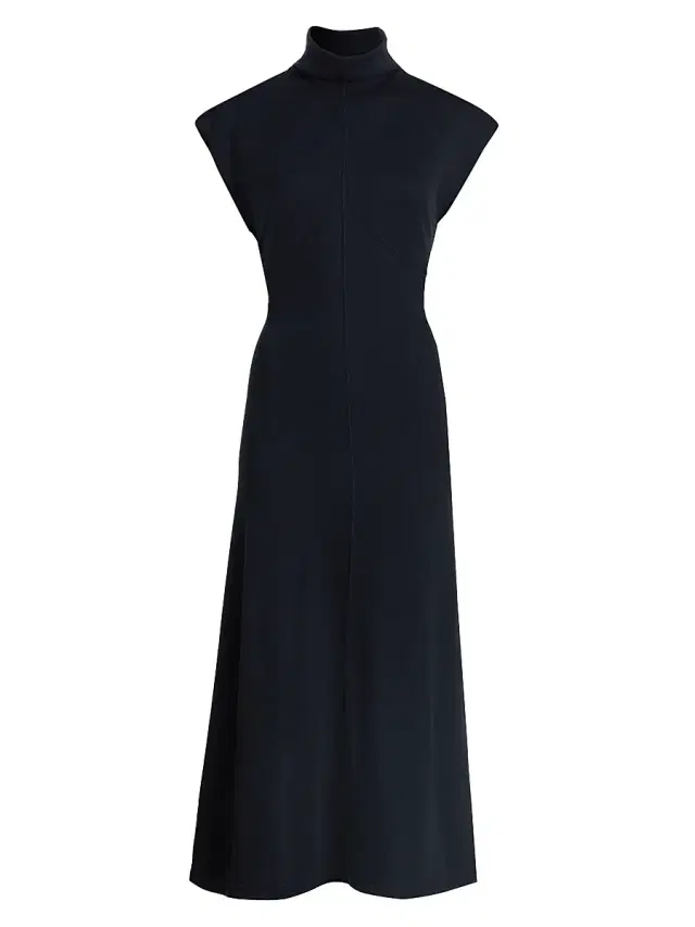 Proenza Schouler White Label Women's Brea Brushed Rib-Knit Midi-Dress - Navy