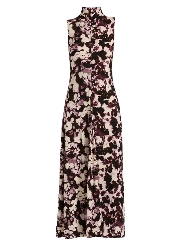 Proenza Schouler White Label Women's Valentina Floral Jersey Maxi Dress - Wine Orchid
