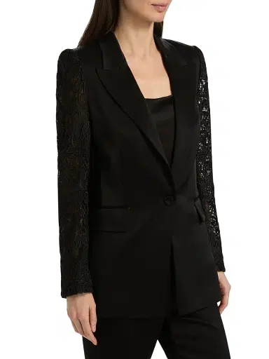 Ungaro Women's Georgie Lace Sleeve Jacket | Thumbnail 4 Ungaro Women's Georgie Lace Sleeve Jacket | Thumbnail 4