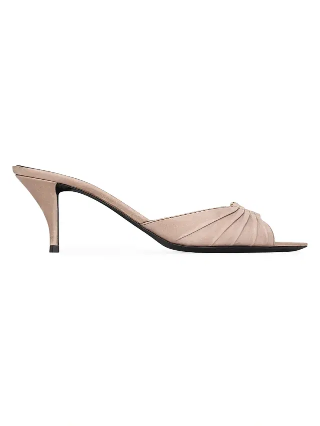 Women's Babylone Mules in Smooth Leather - Nude