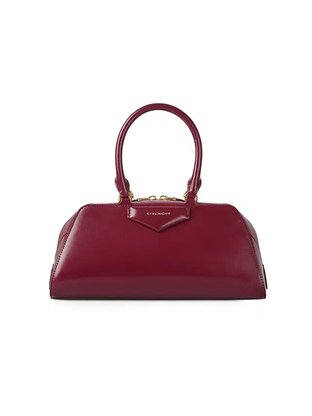 Women's Antigona East-West Top Handle Bag in Box Leather - Burgundy