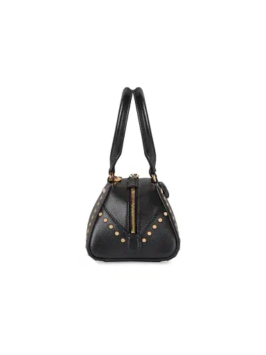 Givenchy Women's Mini Antigona East-West Top Handle Bag in Box Leather with Studs Detail - Black | Thumbnail 3 Givenchy Women's Mini Antigona East-West Top Handle Bag in Box Leather with Studs Detail - Black | Thumbnail 3