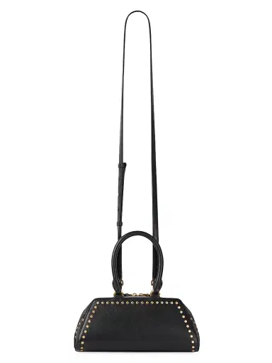 Givenchy Women's Mini Antigona East-West Top Handle Bag in Box Leather with Studs Detail - Black | Thumbnail 4 Givenchy Women's Mini Antigona East-West Top Handle Bag in Box Leather with Studs Detail - Black | Thumbnail 4