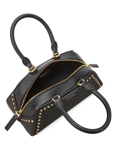 Givenchy Women's Mini Antigona East-West Top Handle Bag in Box Leather with Studs Detail - Black | Thumbnail 5 Givenchy Women's Mini Antigona East-West Top Handle Bag in Box Leather with Studs Detail - Black | Thumbnail 5