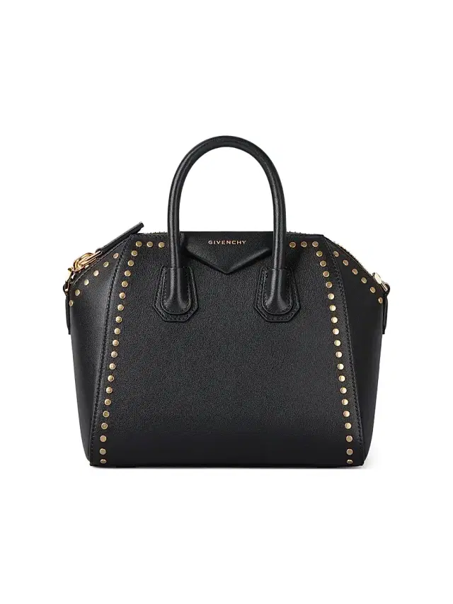 Women's Mini Antigona Top Handle Bag in Box Leather - Black
