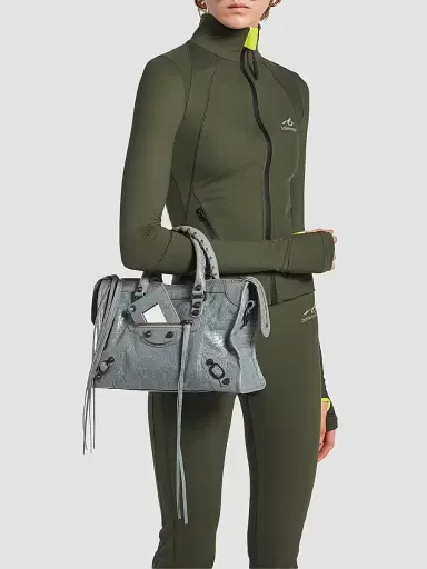 Balenciaga Women's Le City Top Handle Bag - Blue Grey | Thumbnail 3