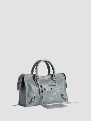 Balenciaga Women's Le City Top Handle Bag - Blue Grey | Thumbnail 4
