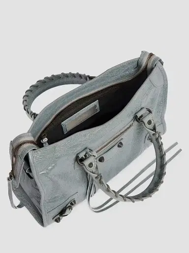 Balenciaga Women's Le City Top Handle Bag - Blue Grey | Thumbnail 6