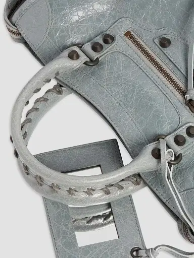 Balenciaga Women's Le City Top Handle Bag - Blue Grey | Thumbnail 8