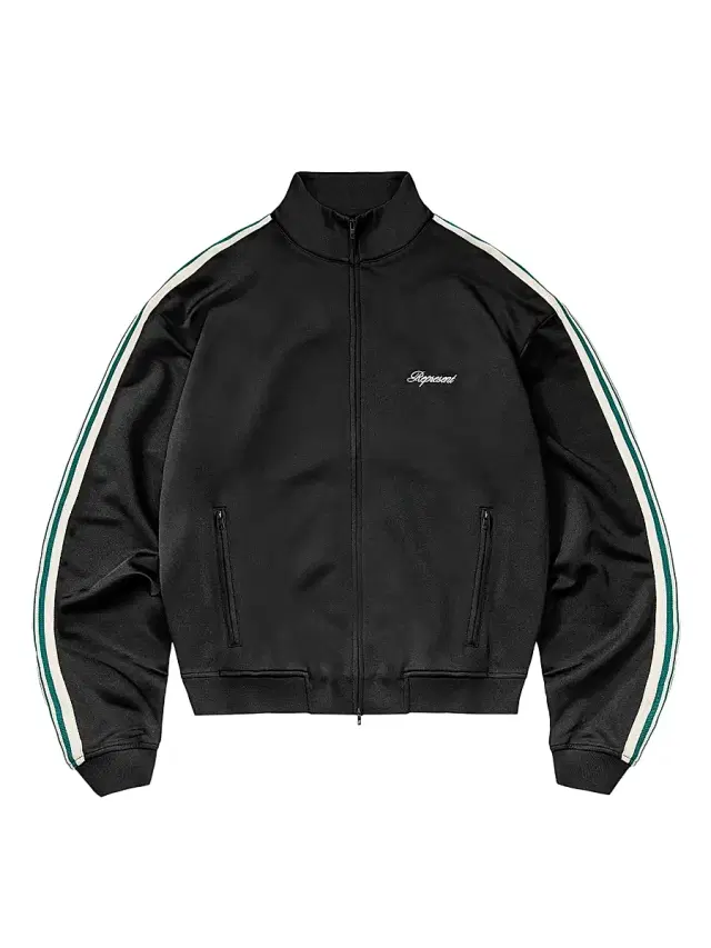 Men's Taped Track Jacket - Jet Black