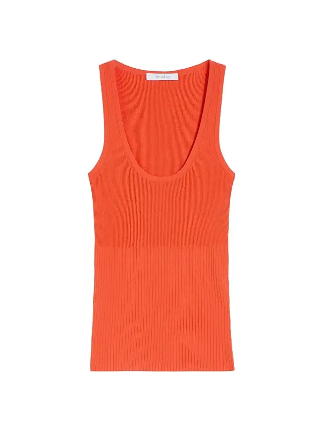 Max Mara Women's Viscose Blend Yarn Top - Coral