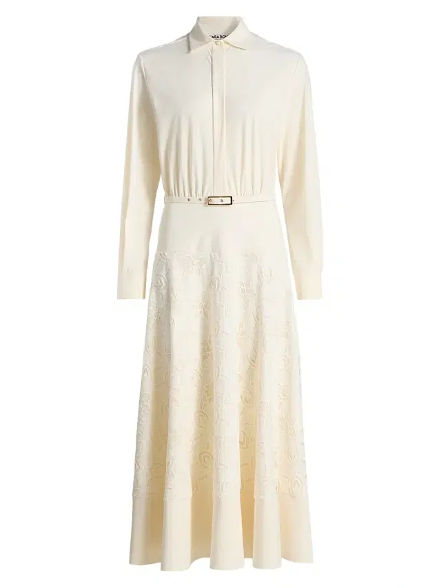 Chiara Boni La Petite Robe Women's Febea Lace A-Line Midi-Shirtdress - Cream