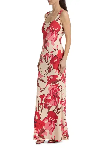 Chiara Boni La Petite Robe Women's Lijia Floral Sleeveless Column Gown | Thumbnail 4