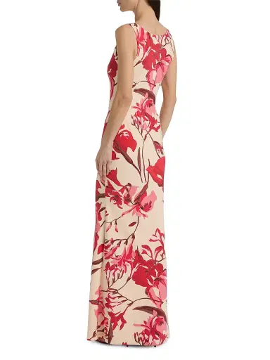 Chiara Boni La Petite Robe Women's Lijia Floral Sleeveless Column Gown | Thumbnail 5
