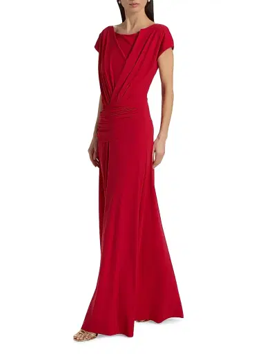 Chiara Boni La Petite Robe Women's Nusia Draped Gown | Thumbnail 2