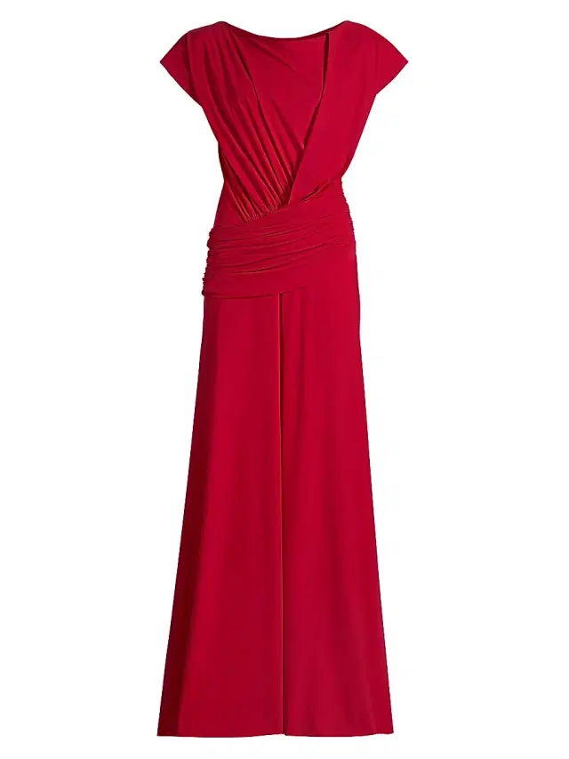 Chiara Boni La Petite Robe Women's Nusia Draped Gown - Ruby
