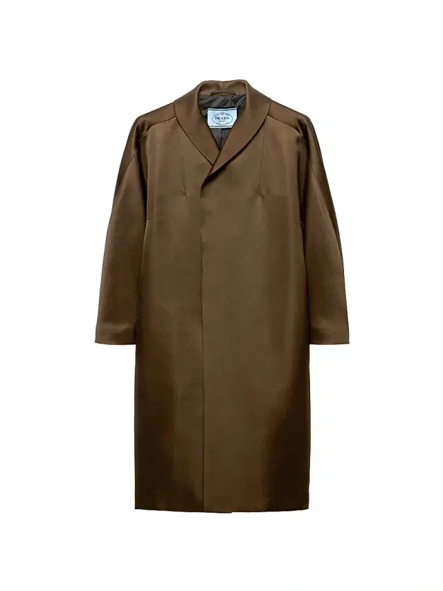 Women's Single-Breasted Double Satin Coat - Green
