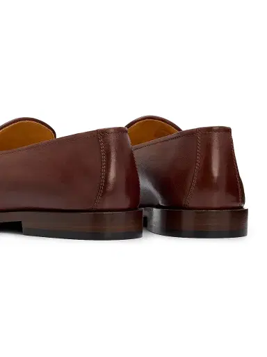 Brunello Cucinelli Men's Woven Leather Penny Loafers - Black | Thumbnail 9 Brunello Cucinelli Men's Woven Leather Penny Loafers - Black | Thumbnail 9