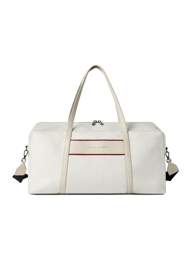 Brunello Cucinelli Women's Cotton and Linen Canvas Bag with Logo - Beige