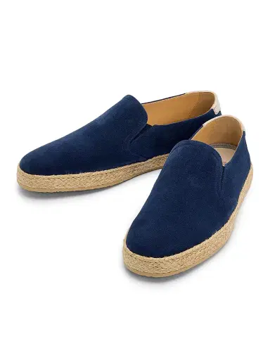 Brunello Cucinelli Men's Suede Braided-Midsole Espadrilles | Thumbnail 2 Brunello Cucinelli Men's Suede Braided-Midsole Espadrilles | Thumbnail 2
