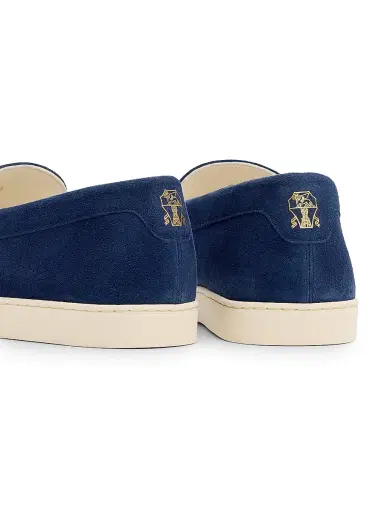 Brunello Cucinelli Men's Suede Penny Loafers | Thumbnail 3