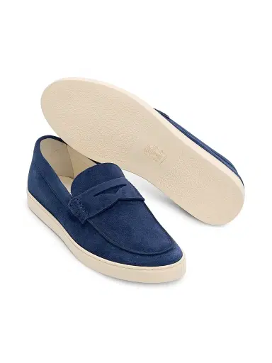 Brunello Cucinelli Men's Suede Penny Loafers | Thumbnail 6