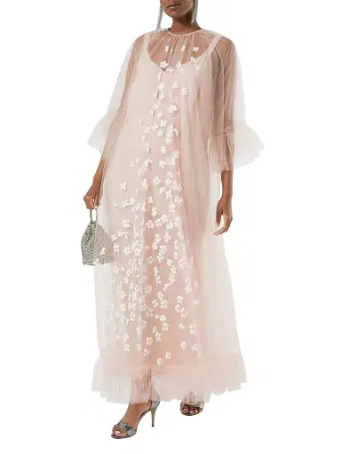 Marina Rinaldi Women's Floral Detail Tulle Dress - Pink - Size 16 | Thumbnail 2 Marina Rinaldi Women's Floral Detail Tulle Dress - Pink - Size 16 | Thumbnail 2