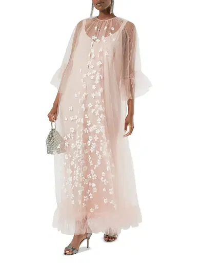 Marina Rinaldi Women's Floral Detail Tulle Dress - Pink - Size 16 | Thumbnail 3 Marina Rinaldi Women's Floral Detail Tulle Dress - Pink - Size 16 | Thumbnail 3
