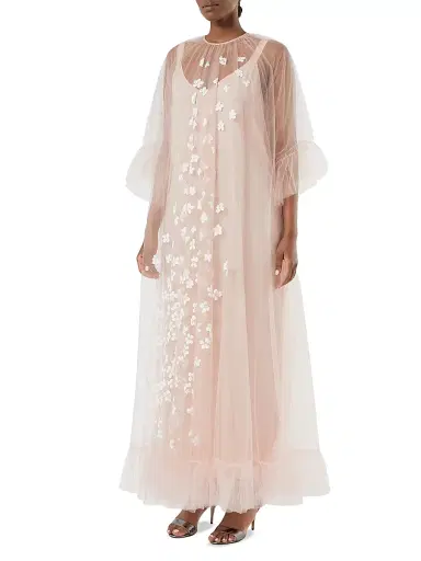 Marina Rinaldi Women's Floral Detail Tulle Dress - Pink - Size 16 | Thumbnail 4 Marina Rinaldi Women's Floral Detail Tulle Dress - Pink - Size 16 | Thumbnail 4