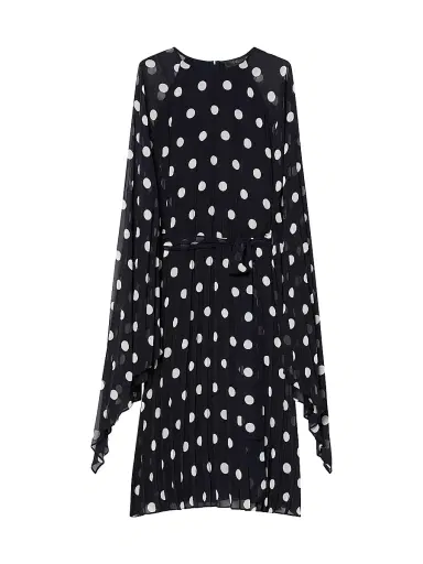Marina Rinaldi Women's Polka Dot Georgette Dress - Ultramarine - Size 16 | Thumbnail 1 Marina Rinaldi Women's Polka Dot Georgette Dress - Ultramarine - Size 16 | Thumbnail 1
