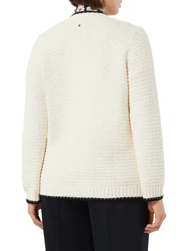 Marina Rinaldi Women's Cotton Cardigan - Ivory - Size Medium | Thumbnail 4