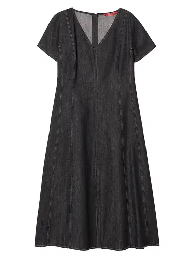 Marina Rinaldi Women's Denim Look Cotton Dress - Navy - Size 16 | Thumbnail 1