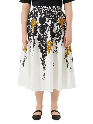 Marina Rinaldi Women's Poplin Print Dress - White - Size 16 | Thumbnail 3
