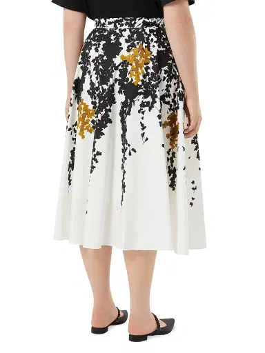 Marina Rinaldi Women's Poplin Print Dress - White - Size 16 | Thumbnail 4