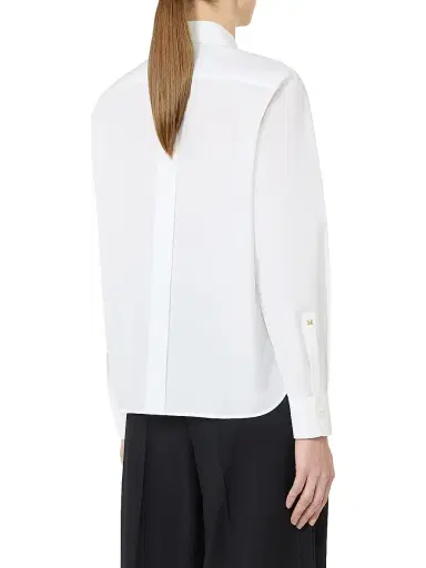Max Mara Women's Cotton Poplin Shirt - Optical White - Size 14 | Thumbnail 4