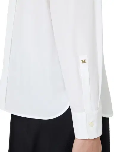 Max Mara Women's Cotton Poplin Shirt - Optical White - Size 14 | Thumbnail 5